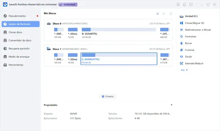 EASEUS Partition Master Full Español EASEUS Partition Master Full Español