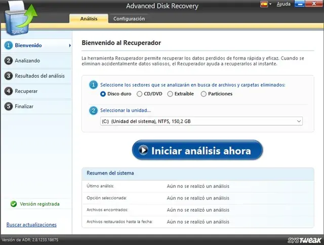 Systweak Advanced Disk Recovery Versión Full Español