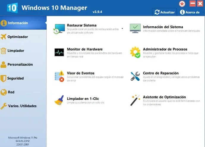 Windows 10 Manager Versión Full Español Windows 10 Manager Versión Full Español