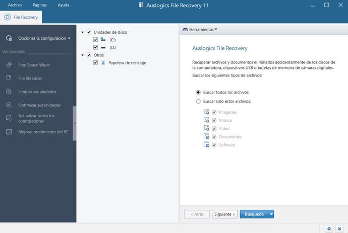 Auslogics File Recovery Professional Full Español